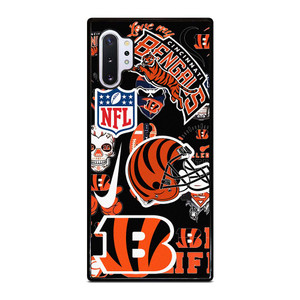 CINCINNATI BENGALS NFL STICKER BOMB Samsung Galaxy Note 10 Plus Case Cover CINCINNATI BENGALS NFL STICKER BOMB Samsung Galaxy Note 10 Plus Case Cover