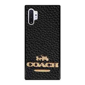 COACH NEW YORK BLACK LEATHER 2 Samsung Galaxy Note 10 Plus Case Cover