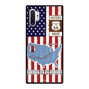HISTORICAL ROUTE 66 USA FLAG Samsung Galaxy Note 10 Plus Case Cover