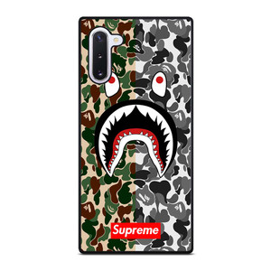 BAPE SHARK SUPREME CAMO 2 Samsung Galaxy Note 10 Case Cover
