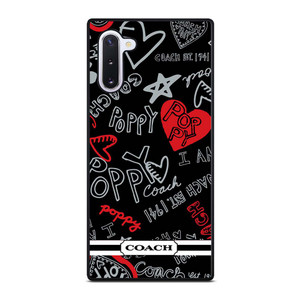 COACH NEW YORK POPPY BLACK Samsung Galaxy Note 10 Case Cover COACH NEW YORK POPPY BLACK Samsung Galaxy Note 10 Case Cover
