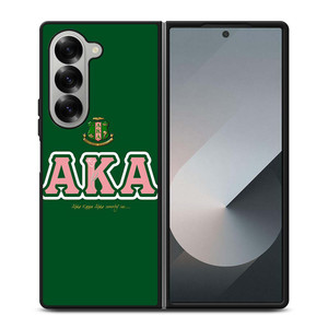 AKA PINK AND GREEN SIMPLE LOGO Samsung Galaxy Z Fold 6 Case Cover