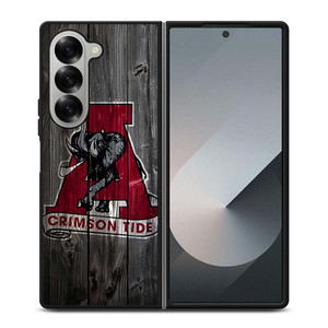 ALABAMA CRIMSON TIDE WOODEN ICON Samsung Galaxy Z Fold 6 Case Cover