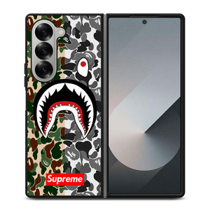 BAPE SHARK SUPREME CAMO 2 Samsung Galaxy Z Fold 6 Case Cover BAPE SHARK SUPREME CAMO 2 Samsung Galaxy Z Fold 6 Case Cover