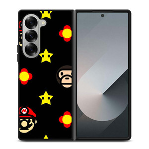 BATHING APE BAPE MARIO BROS Samsung Galaxy Z Fold 6 Case Cover