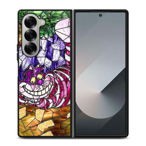 CHESHIRE CAT STAINED GLASS Samsung Galaxy Z Fold 6 Case Cover