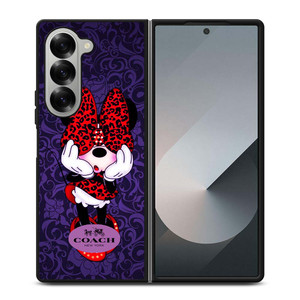 COACH MINNIE MOUSE PURPLE Samsung Galaxy Z Fold 6 Case Cover