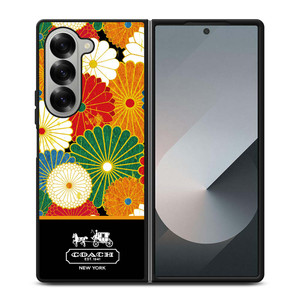 COACH NEW YORK COLORFUL FLORAL LOGO Samsung Galaxy Z Fold 6 Case Cover COACH NEW YORK COLORFUL FLORAL LOGO Samsung Galaxy Z Fold 6 Case Cover