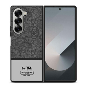 COACH NEW YORK GREY BATIK Samsung Galaxy Z Fold 6 Case Cover COACH NEW YORK GREY BATIK Samsung Galaxy Z Fold 6 Case Cover