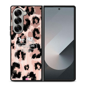 COACH NEW YORK LEOPARD SKIN Samsung Galaxy Z Fold 6 Case Cover