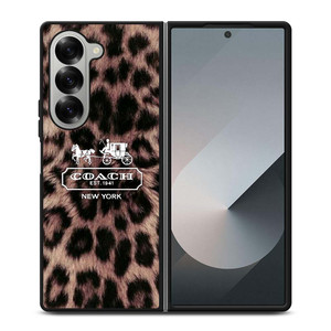 COACH NEW YORK LEOPARD Samsung Galaxy Z Fold 6 Case Cover