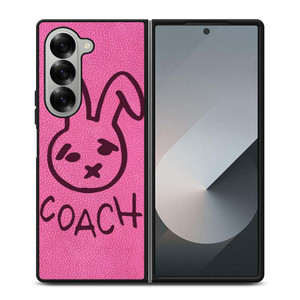 COACH NEW YORK RABBIT LEATHER PINK Samsung Galaxy Z Fold 6 Case Cover COACH NEW YORK RABBIT LEATHER PINK Samsung Galaxy Z Fold 6 Case Cover