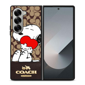 COACH NEW YORK SNOOPY Samsung Galaxy Z Fold 6 Case Cover COACH NEW YORK SNOOPY Samsung Galaxy Z Fold 6 Case Cover