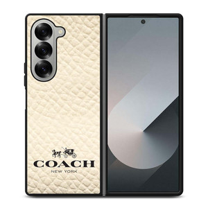 COACH NEW YORK WHITE Samsung Galaxy Z Fold 6 Case Cover COACH NEW YORK WHITE Samsung Galaxy Z Fold 6 Case Cover
