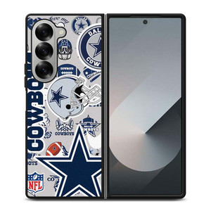 DALLAS COWBOYS NFL STICKER BOMB Samsung Galaxy Z Fold 6 Case Cover