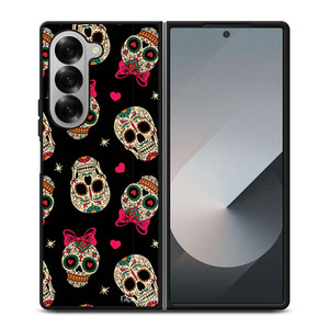 DAY OF THE DEAD CUTE PATTERN Samsung Galaxy Z Fold 6 Case Cover DAY OF THE DEAD CUTE PATTERN Samsung Galaxy Z Fold 6 Case Cover