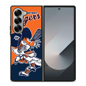 DETROIT TIGERS MASCOT MLB LOGO Samsung Galaxy Z Fold 6 Case Cover