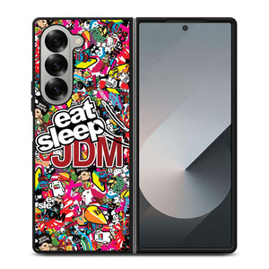 EAT SLEEP JDM STICKERS Samsung Galaxy Z Fold 6 Case Cover