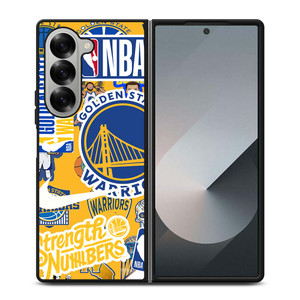 GOLDEN STATE WARRIORS NBA STICKER BOMB Samsung Galaxy Z Fold 6 Case Cover