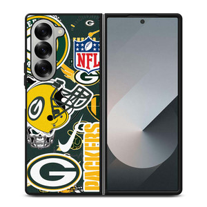 GREEN BAY PACKERS NFL STICKER BOMB Samsung Galaxy Z Fold 6 Case Cover