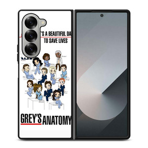GREY'S ANATOMY ALL CARTOON Samsung Galaxy Z Fold 6 Case Cover GREY'S ANATOMY ALL CARTOON Samsung Galaxy Z Fold 6 Case Cover