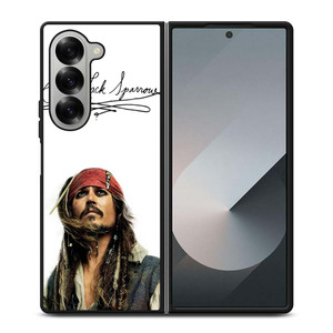 JACK SPARROW SIGNATURE PIRATES OF THE CARIBBEAN  Samsung Galaxy Z Fold 6 Case Cover JACK SPARROW SIGNATURE PIRATES OF THE CARIBBEAN  Samsung Galaxy Z Fold 6 Case Cover
