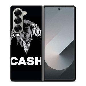 JOHNNY CASH MIDDLE CLIPART Samsung Galaxy Z Fold 6 Case Cover