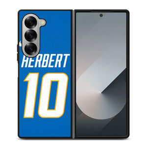 JUSTIN HERBERT LOS ANGELES CHARGERS NFL Samsung Galaxy Z Fold 6 Case Cover JUSTIN HERBERT LOS ANGELES CHARGERS NFL Samsung Galaxy Z Fold 6 Case Cover