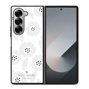 KATE SPADE GREY FLOWER Samsung Galaxy Z Fold 6 Case Cover