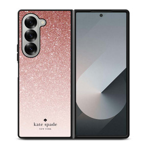 KATE SPADE NEW YORK ROSE WHITE GLITTER Samsung Galaxy Z Fold 6 Case Cover KATE SPADE NEW YORK ROSE WHITE GLITTER Samsung Galaxy Z Fold 6 Case Cover