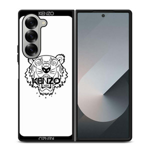 KENZO PARIS BORDERED LOGO WHITE Samsung Galaxy Z Fold 6 Case Cover KENZO PARIS BORDERED LOGO WHITE Samsung Galaxy Z Fold 6 Case Cover