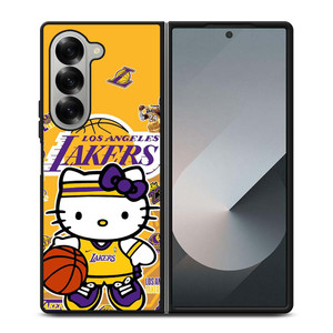 LAKERS HELLO KITTY Samsung Galaxy Z Fold 6 Case Cover LAKERS HELLO KITTY Samsung Galaxy Z Fold 6 Case Cover