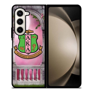 AKA PINK AND GREEN LOGO Samsung Galaxy Z Fold 5 Case Cover AKA PINK AND GREEN LOGO Samsung Galaxy Z Fold 5 Case Cover