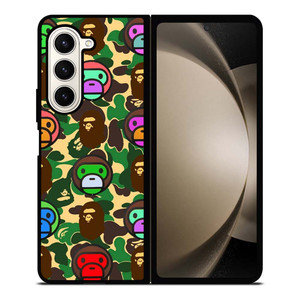 BAPE BABY MILO CAMO Samsung Galaxy Z Fold 5 Case Cover BAPE BABY MILO CAMO Samsung Galaxy Z Fold 5 Case Cover
