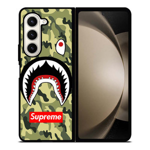 BAPE BATHING CAMO SHARK SUPREME Samsung Galaxy Z Fold 5 Case Cover