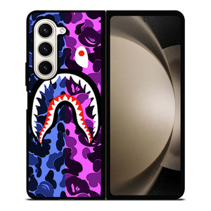 BAPE CAMO LOGO BLUE PURPLE Samsung Galaxy Z Fold 5 Case Cover BAPE CAMO LOGO BLUE PURPLE Samsung Galaxy Z Fold 5 Case Cover