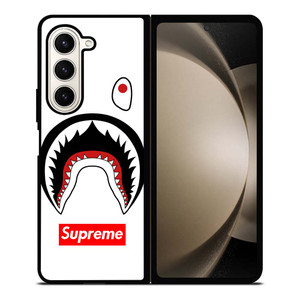 BAPE CAMO SHARK SUPREME WHITE Samsung Galaxy Z Fold 5 Case Cover BAPE CAMO SHARK SUPREME WHITE Samsung Galaxy Z Fold 5 Case Cover