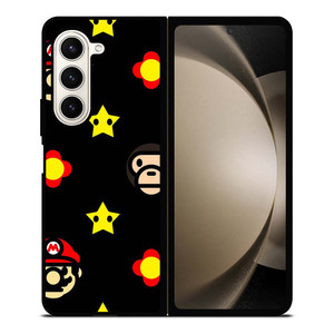 BATHING APE BAPE MARIO BROS Samsung Galaxy Z Fold 5 Case Cover
