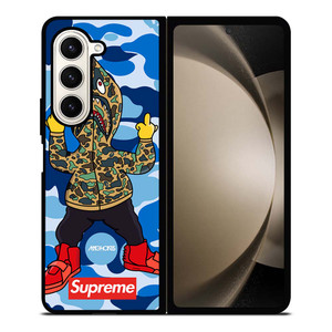 BATHING APE SUPREME SHARK CAMO Samsung Galaxy Z Fold 5 Case Cover BATHING APE SUPREME SHARK CAMO Samsung Galaxy Z Fold 5 Case Cover