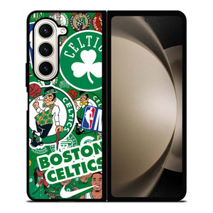 BOSTON CELTICS NBA STICKER BOMB Samsung Galaxy Z Fold 5 Case Cover BOSTON CELTICS NBA STICKER BOMB Samsung Galaxy Z Fold 5 Case Cover
