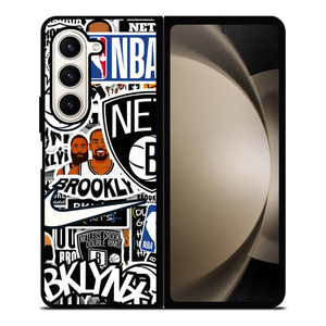 BROOKLYN NETS NBA STICKER BOMB Samsung Galaxy Z Fold 5 Case Cover