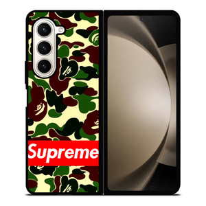 CAMO BAPE SUPREME Samsung Galaxy Z Fold 5 Case Cover