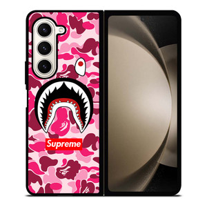 CAMO BATHING APE SUPREME PINK Samsung Galaxy Z Fold 5 Case Cover