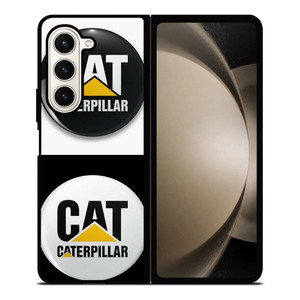 CAT CATERPILLAR WHITE BLACK Samsung Galaxy Z Fold 5 Case Cover CAT CATERPILLAR WHITE BLACK Samsung Galaxy Z Fold 5 Case Cover