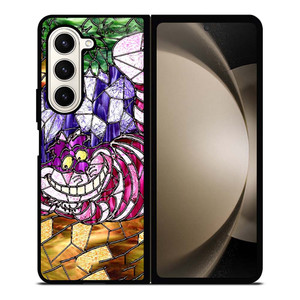 CHESHIRE CAT STAINED GLASS Samsung Galaxy Z Fold 5 Case Cover CHESHIRE CAT STAINED GLASS Samsung Galaxy Z Fold 5 Case Cover