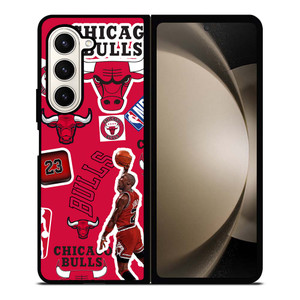 CHICAGO BULLS STICKER BOMB Samsung Galaxy Z Fold 5 Case Cover