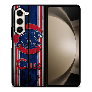 CHICAGO CUBS WOODEN LOGO Samsung Galaxy Z Fold 5 Case Cover