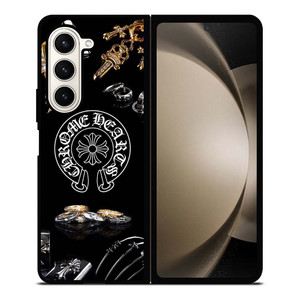 CHROME HEARTS METAL LOGO Samsung Galaxy Z Fold 5 Case Cover CHROME HEARTS METAL LOGO Samsung Galaxy Z Fold 5 Case Cover