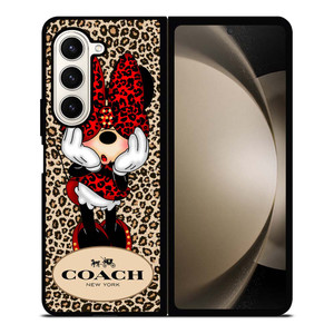 COACH MINNIE MOUSE LEOPARD Samsung Galaxy Z Fold 5 Case Cover COACH MINNIE MOUSE LEOPARD Samsung Galaxy Z Fold 5 Case Cover