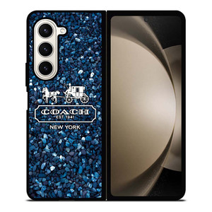 COACH NEW YORK BLUE STONE Samsung Galaxy Z Fold 5 Case Cover COACH NEW YORK BLUE STONE Samsung Galaxy Z Fold 5 Case Cover